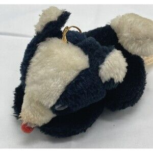 VINTAGE Fun World SKUNK Plush 5" Black and White Tail Stuffed Animal Toy RARE